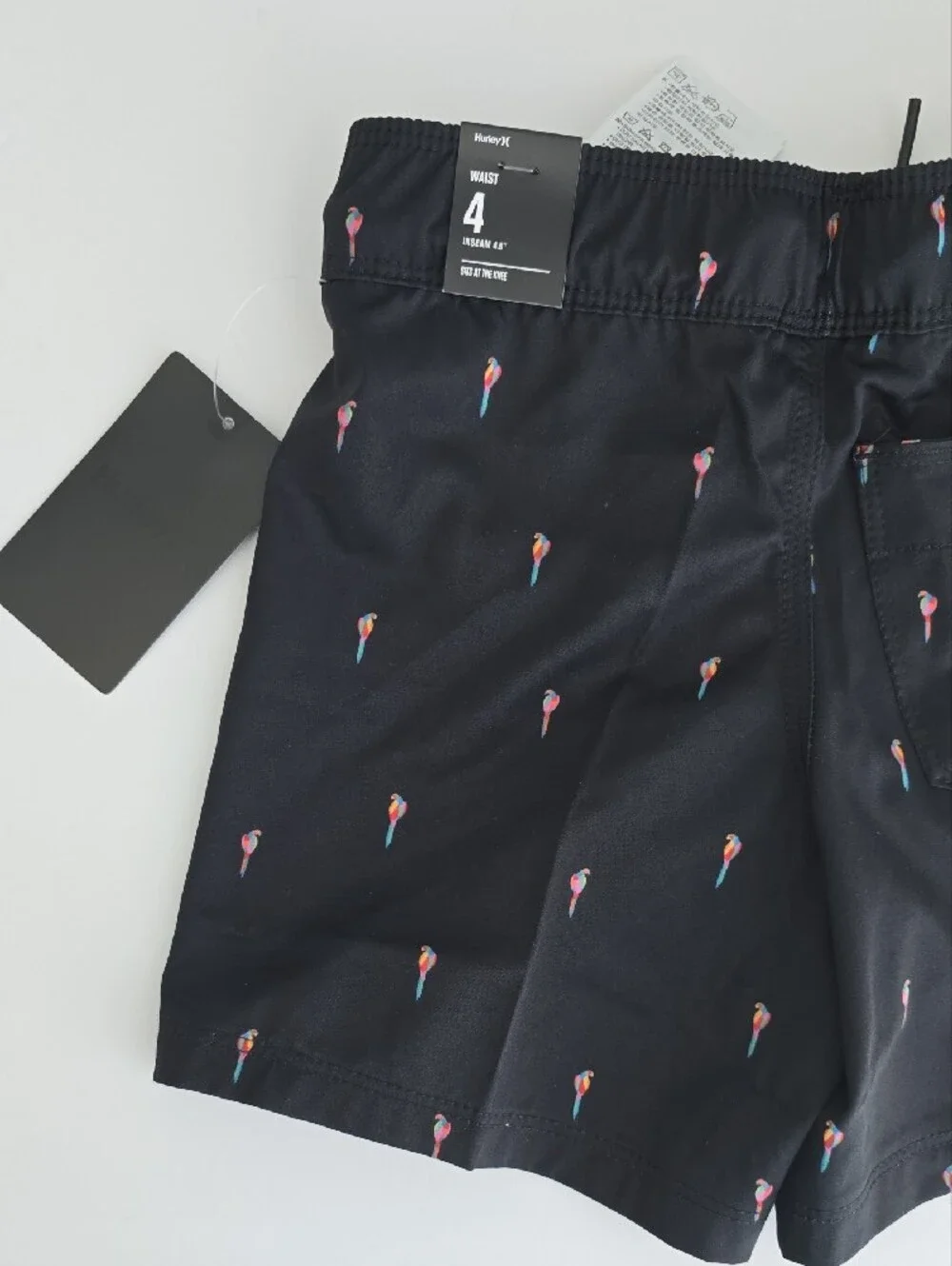 Hurley Black Swim Shorts with Pink and Blue Cone Print